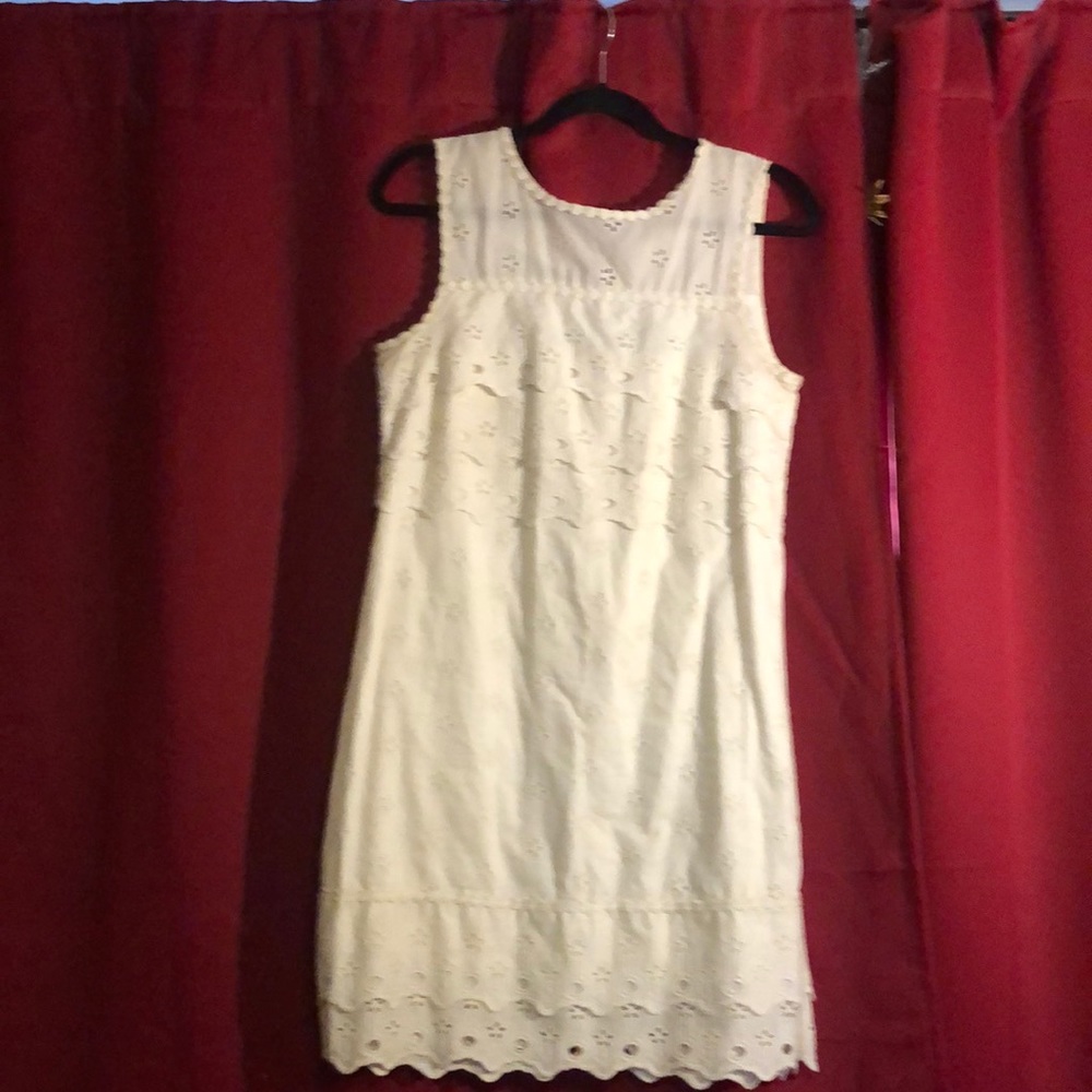 J Crew Eyelet dress Ivory size 6